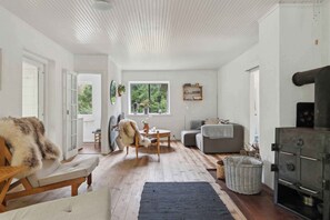 Flat-screen TV, stereo - Modernised 70s cottage in forest near beach (Nykøbing Sjælland)