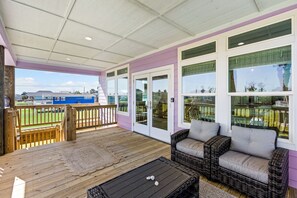 Terrace/patio - The Purple Pelican | Gulf Retreat, Near Beach (Galveston)
