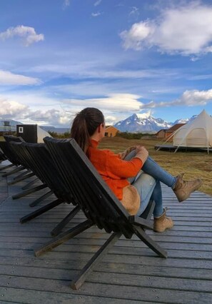 Terrace/patio - Riverside Camp (Torres del Paine)