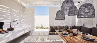 Superb Milos Beach-front Villa | Villa Aegean Bloom | 3 Bedrooms | Private Pool.