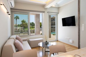 TV - Endearing Beachfront Lefkada Villa | Villa Ionian Jewel | 2 Bedrooms |. (Lefkada)