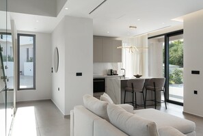 Living area - Dazzling Zakynthos Villa | Villa Selene's Dream | 5 Bedrooms | Panoramic Sea. (Zakynthos)