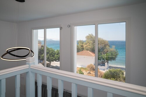 Endearing Samos Beachfront Villa | Villa Poseidon's Crest | Panoramic Sea Views.