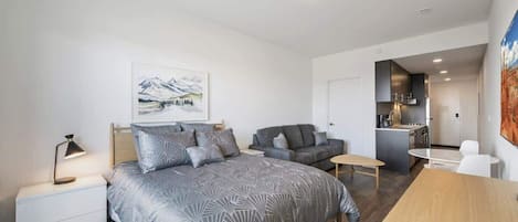 1 makuuhuone, vuodevaatteet