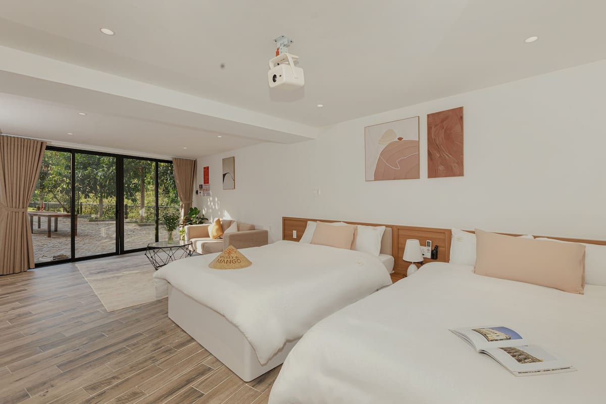 Standard Twin Room, Patio, Garden View | In-room safe, desk, laptop workspace, blackout curtains