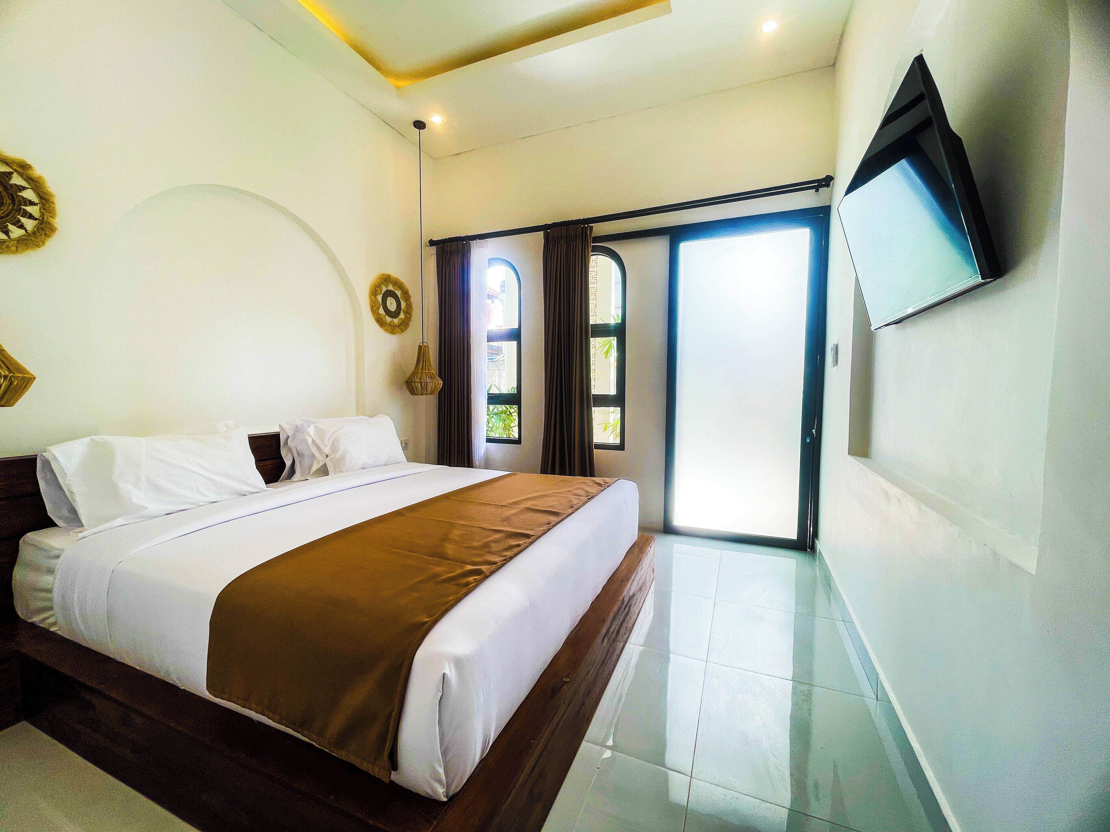 디럭스 더블룸, 킹사이즈침대 1개 | 책상, 무료 WiFi