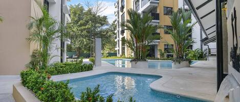 Apartment, 2 Bedrooms, Accessible, Balcony | Pool | Outdoor pool