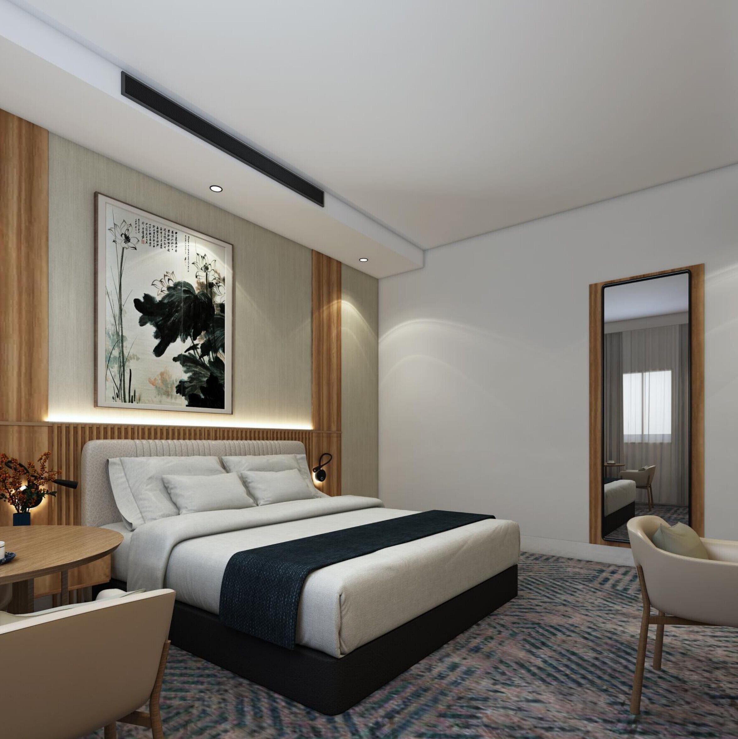 Phòng đôi | Két bảo mật tại phòng, khu vực làm việc phù hợp cho laptop 