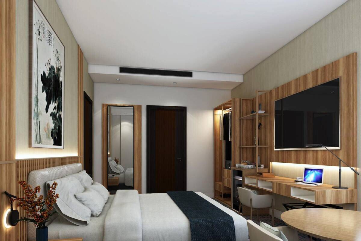 Suite Deluxe | Caja de seguridad en la habitación y espacio para trabajar con laptop