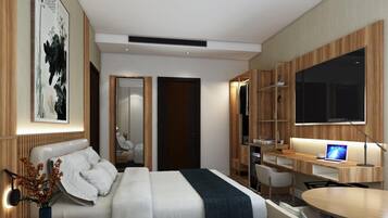 Suite Deluxe | Caixa forta a l'habitació i espai de treball apte per a portàtils