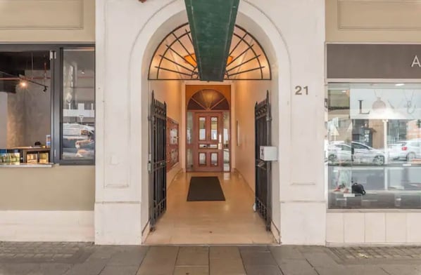 Exterior detail - Ruthven Mansions CBD Boutique NY-Style Apartment (Adelaide)