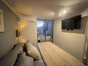 1 bedroom, iron/ironing board, WiFi, bed sheets - HOM I Wifi Calefaccion Gym Lavandería Terraza (Santiago)