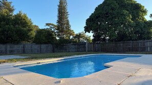 Outdoor pool - Stylish 4BR Home w/ Pool – Minutes to Beaches & Downtown Melbourne (Melbourne)