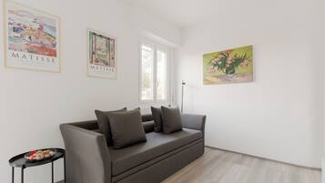 Apartment, Balcony, River View | Living area | 30-inch flat-screen TV with satellite channels