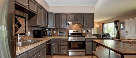 Microwave, oven, stovetop, dishwasher