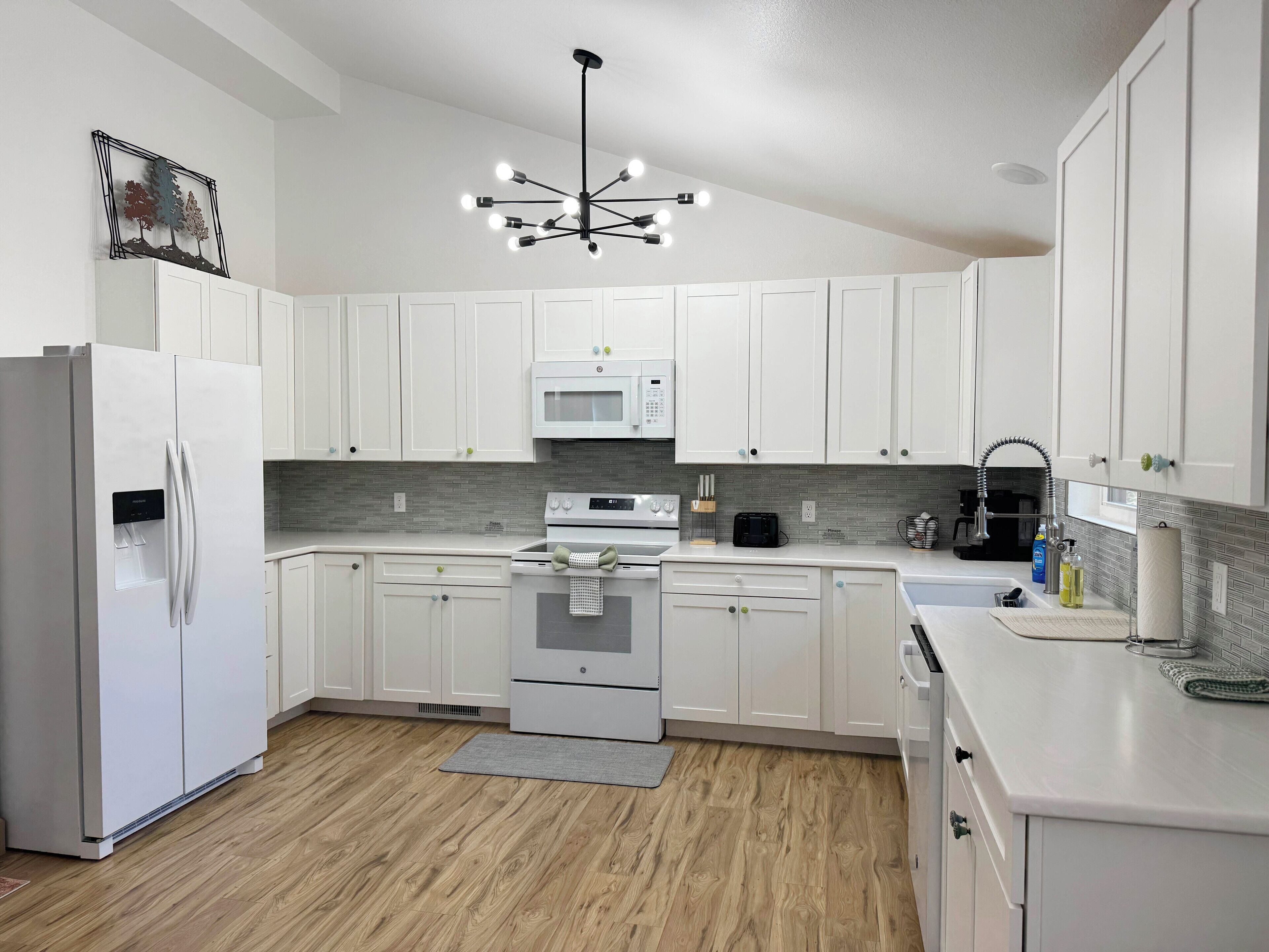 Microwave, oven, stovetop, dishwasher