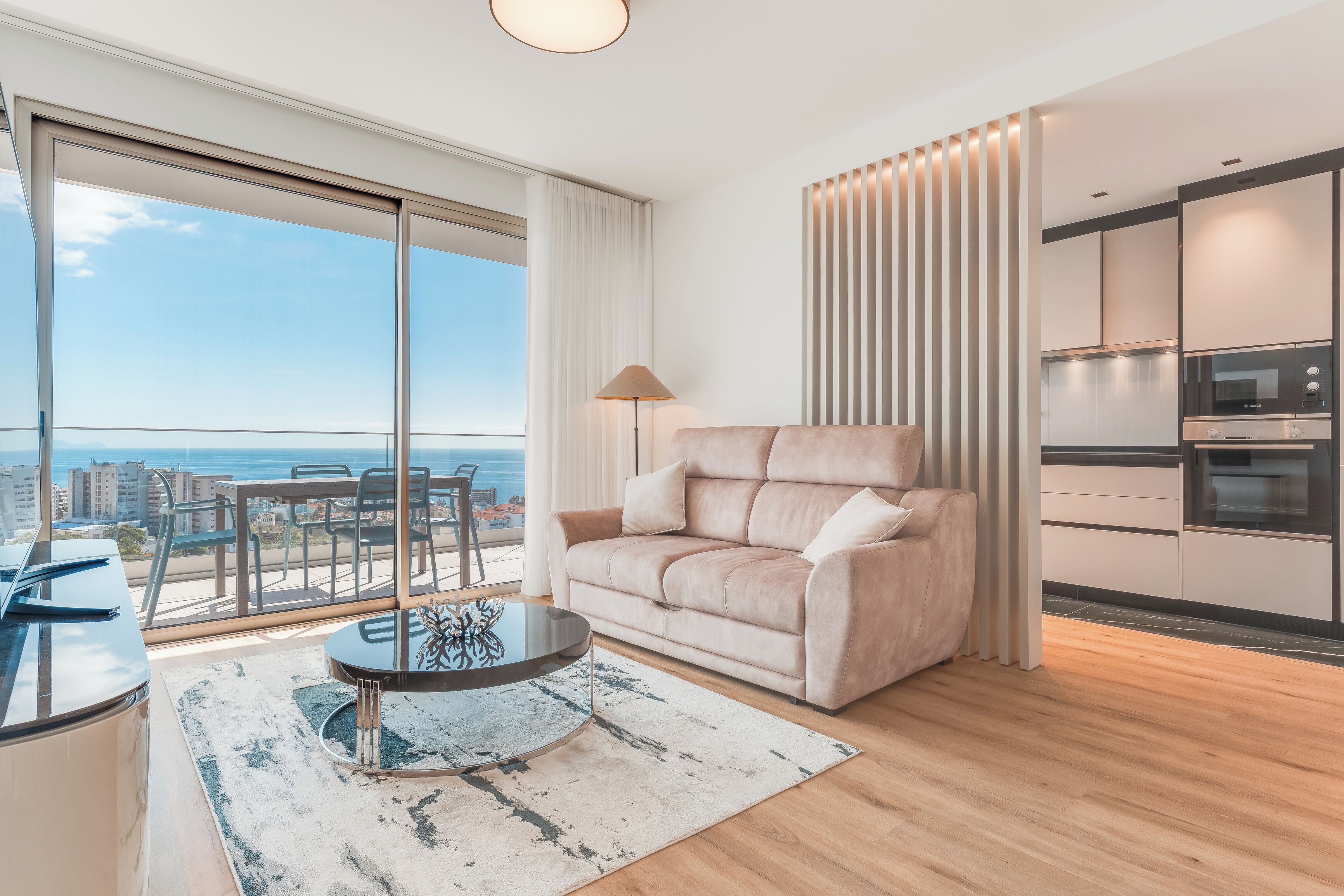 Deluxe Condo, Ocean View | Living area