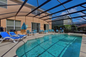 Outdoor pool, a heated pool - Home from Home luxury accommodation just 2miles from Disney, Florida (Kissimmee)