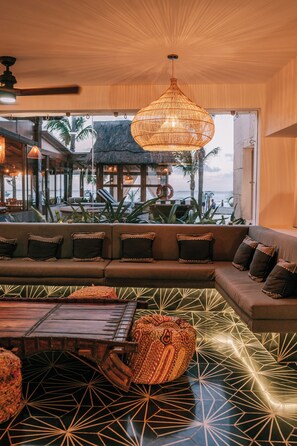 Interior - Wake up to turquoise waters at Isla Bliss 🌴 — a luxury 3-bedroom oceanfront condo just minutes from Isla Mujeres’ best dining and beaches. Enjoy a 90" Smart TV, stunning views, fast WiFi, and easy self-check-in for the perfect island escape. 🌊✨ (Isla Mujeres)