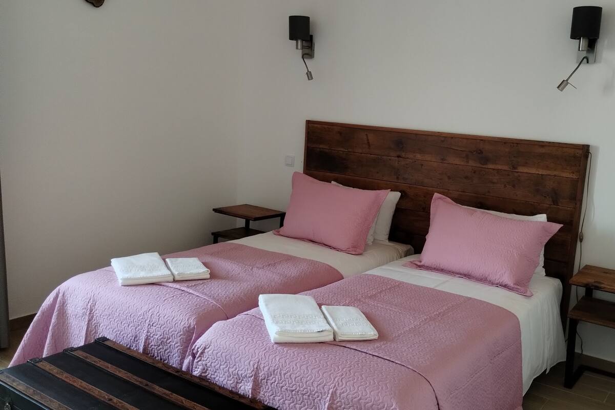 Double or Twin Room, Patio, Courtyard View | Blackout curtains, iron/ironing board (on request), rollaway beds