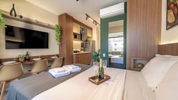 Apartamento | Cortinas blackout, Wi-Fi de cortesia