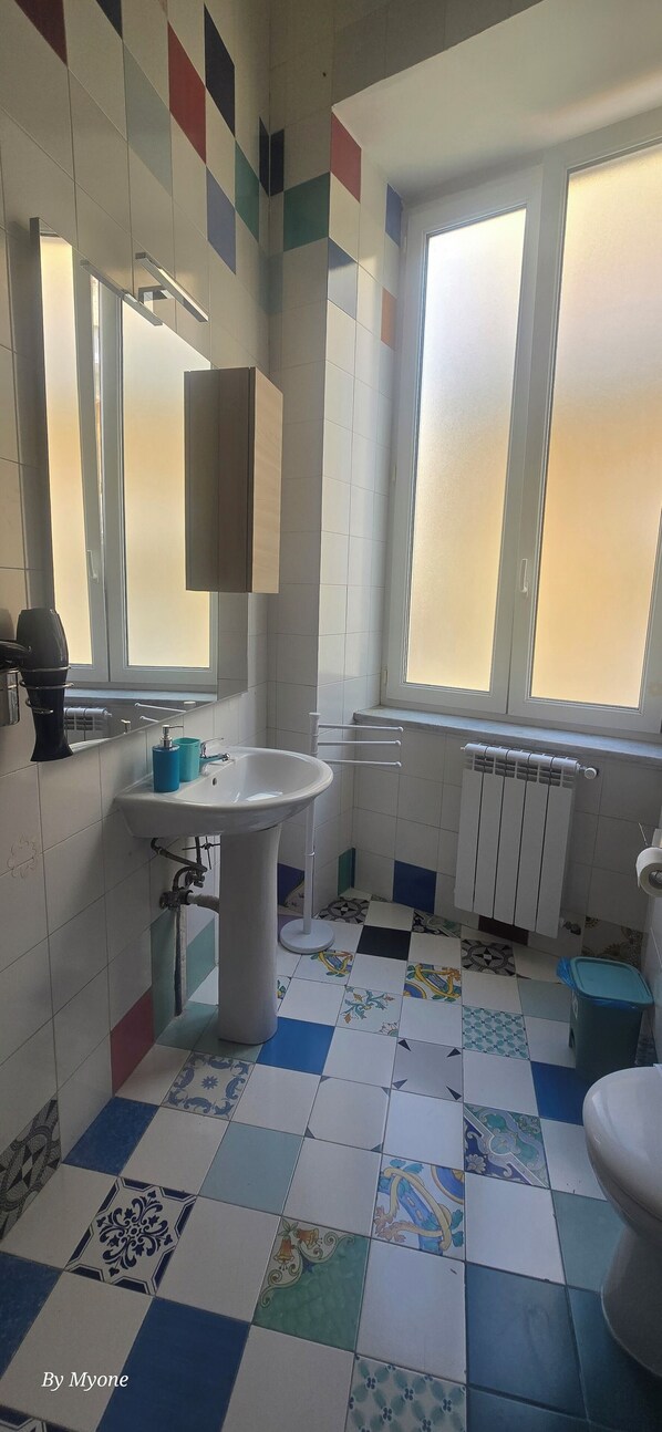 Dusche, Haartrockner, Bidet, Handtücher