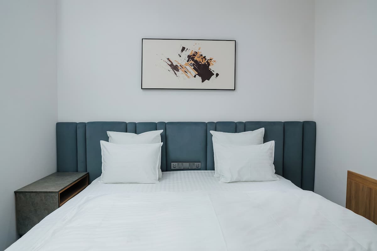 Kamar Double atau Twin Ekonomi, Bebas Asap Rokok, pemandangan kota | Brankas, meja kerja, ruang kerja ramah laptop, dan Wi-Fi gratis