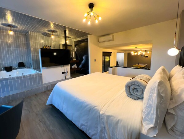 1 habitación, tabla de planchar con plancha, internet y ropa de cama 