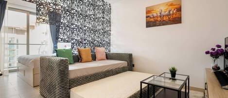 1 soverom, skrivebord, strykejern/-brett og wi-fi