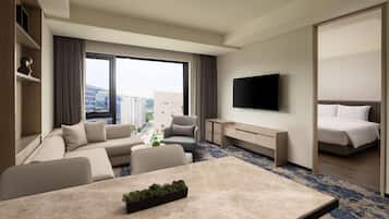 Suite Premier, 1 très grand lit (Residence) | Coffre-fort, bureau, espace de travail pour ordinateurs portables
