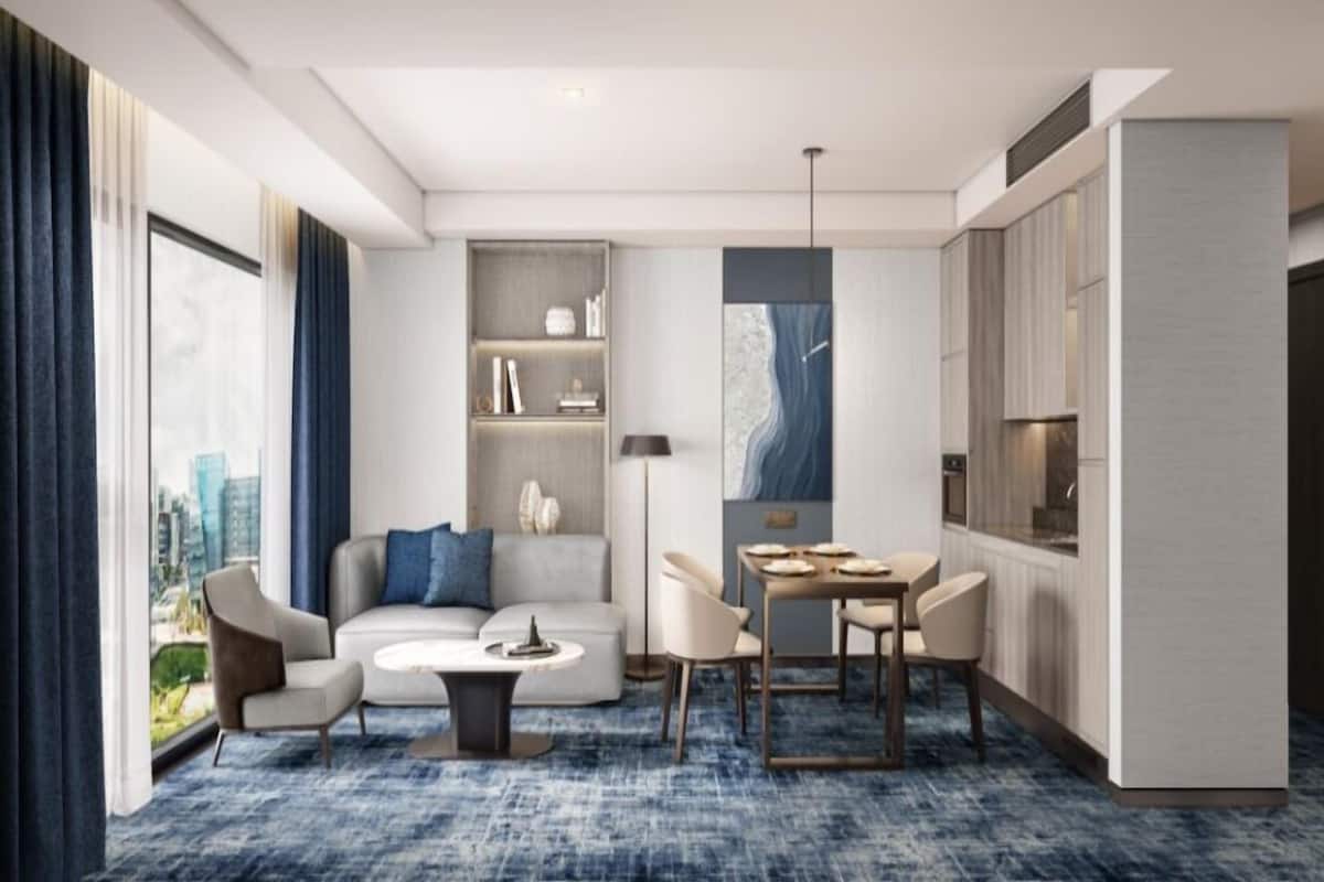 Premier Suite, 1 King Bed (Residence) | In-room safe, desk, laptop workspace, blackout drapes