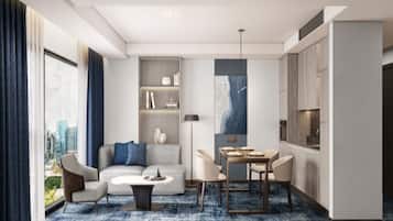 Suite – premier, 1 kingsize-seng (Residence) | Safe på rommet, skrivebord og skrivebord for bærbar PC