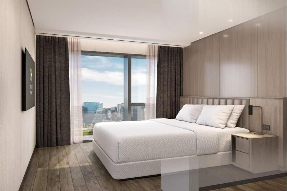 In-room safe, desk, laptop workspace, blackout drapes