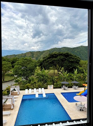 Chambre Standard double, vue sur la montagne | Vue de la chambre