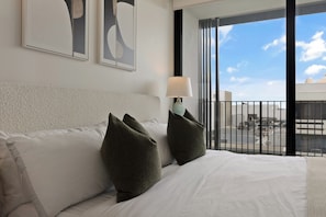 2 bedrooms, desk, iron/ironing board, travel crib