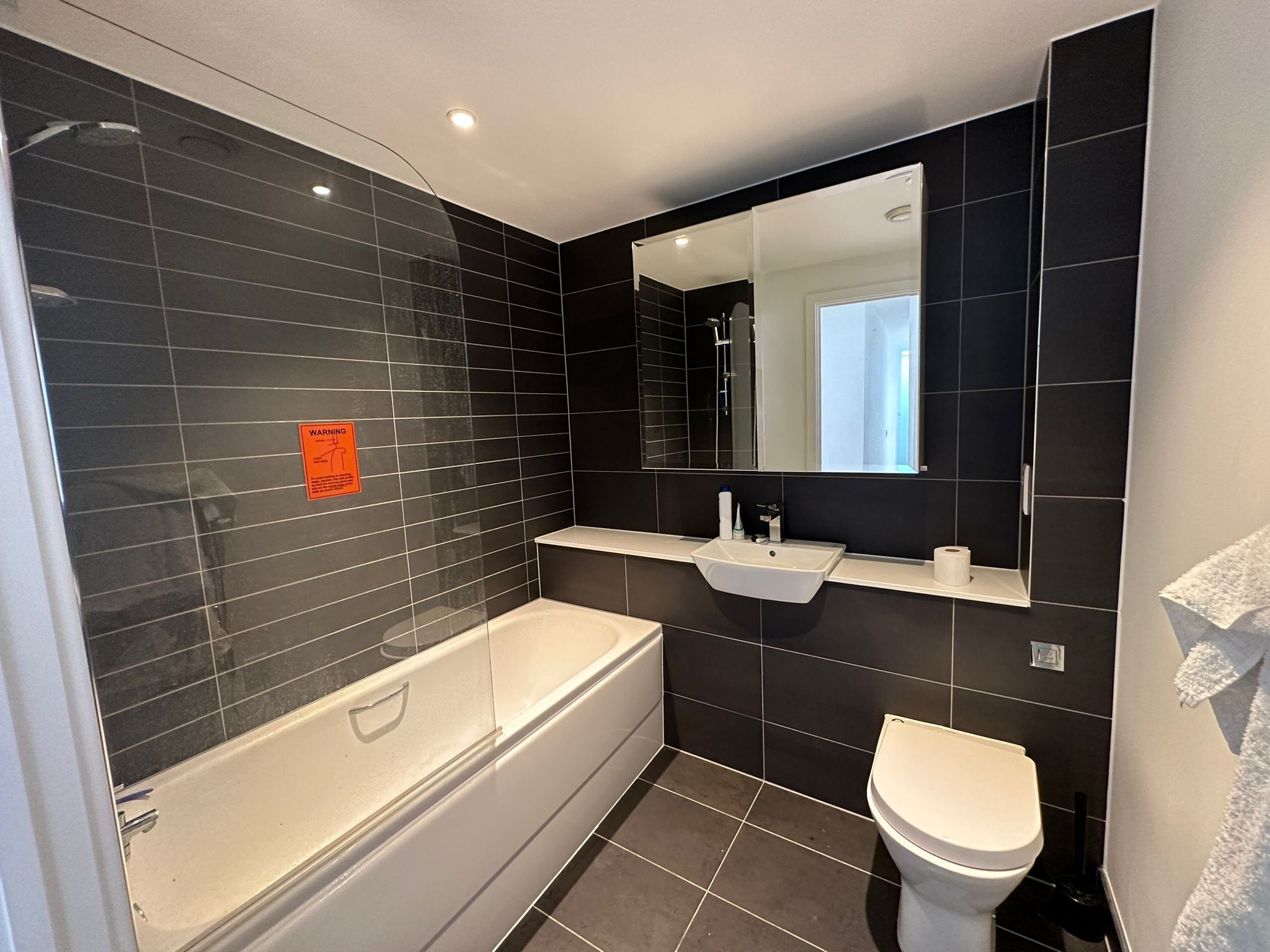 Towels, soap, toilet paper