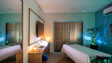 Sauna, deep-tissue massages, massages