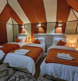 غرفة ثلاثية مريحة - إطلالة على الصحراء | خزنة داخل الغرفة ومكتب