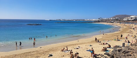 Tæt på stranden, badehåndklæder