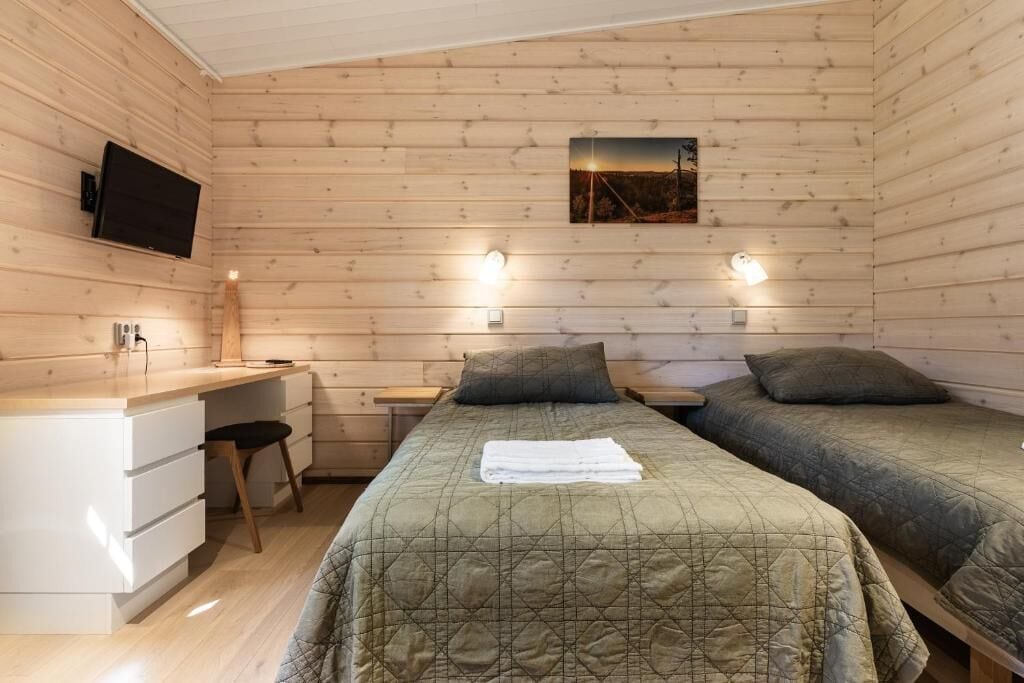 Twin Room, Private Bathroom, Garden View | Blackout curtains, iron/ironing board (on request), free WiFi