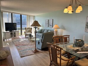 TV - Peaceful condo in St. Augustine Beach featuring ocean views and heated pool. (St. Augustine)