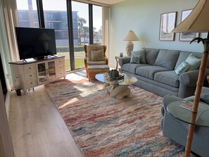 TV - Peaceful condo in St. Augustine Beach featuring ocean views and heated pool. (St. Augustine)