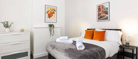 Desk, iron/ironing board, travel cot, free WiFi