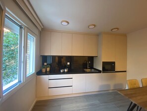 Comfort Apartment, City View | Private kitchen