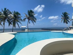 Outdoor pool - Styles Beach 2B - Multi Level Ocean View Condo (San Pedro)