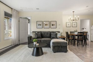 TV, fireplace - Vista Verde | Hot Springs | Golf | Ground FL | Pets (Fairmont Hot Springs)
