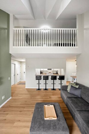 TV, fireplace - The Radium Rise | Outdoor Pool/Hot Tub | Balcony (Radium Hot Springs)