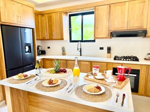 Fridge, microwave, oven, stovetop - Bella Villa in Oceanfront Sosua Ocean Village (Sosúa)