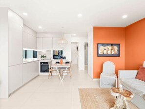 Living area - D402 - Beautiful apartment with garden and view (Cole Bay)