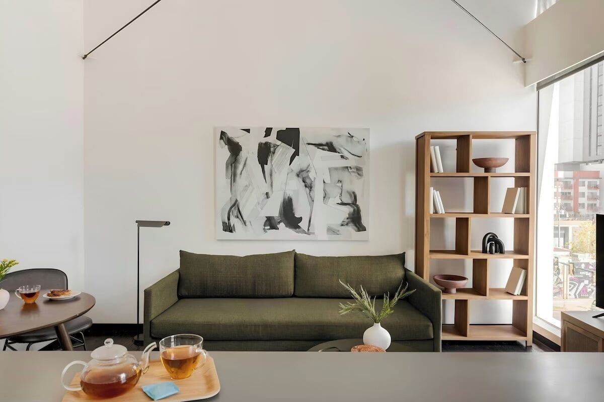 50-inch flat-screen TV with digital channels, streaming services